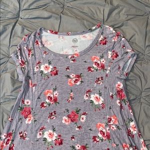 Grey Flower Dress